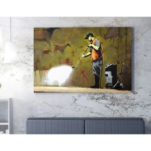 Tablou decorativ Re-Bloom, panza/lemn, multicolor, 50 x 70 cm - Img 3