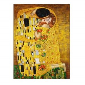 Tablou Gustav Klimt, panza, auriu, 60 x 40 x 1,8 cm