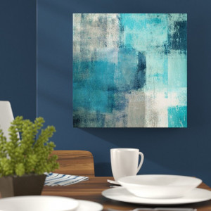 Tablou Meditation, gri/albastru, 122 x 122 cm - Img 5