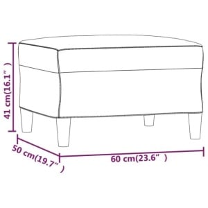 Taburet 17 Stories, piele ecologica/placaj, gri/negru, 60 x 50 x 41 cm