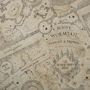 Tapet Hogwarts Map, 1000cm x 52cm - Img 1