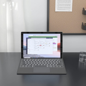 Tastatura magnetica Earto, touchpad inteligent, Bluetooth 5.1, gri, 7 culori iluminare, Surface Pro 7+/7/6/5/4/3 - Img 2
