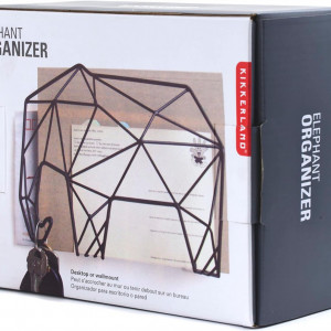 Tava pentru scrisori Kikkerland, metal, negru, 14,7 x 20 x 8,8 cm