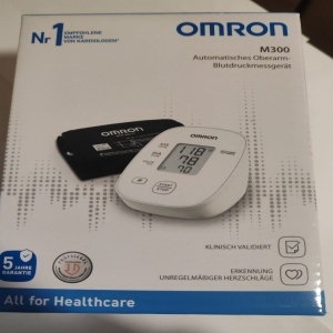 Tensiometru complet automat de brat Omron M300, Tehnologie IntelliSense, Afisaj LCD, Adaptor AC, Alb, Resigilat, Grad A - Img 2