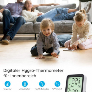 Termometru/higrometru Govee, LCD, alarma, notificare, 6,3 x 7,6 cm - Img 6