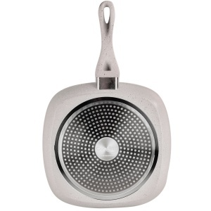 Tigaie grill aluminiu + capac, inductie, 28 x 4 cm, Mozaik - Img 2