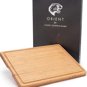 Tocator din bambus natural, stil oriental, canelura suc, dublu, 40.5x30.5cm - Verificat A · Re-Bloom