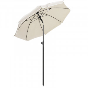 Umbrela de soare Dow, alb/negru, 160 x 210 cm - Img 1