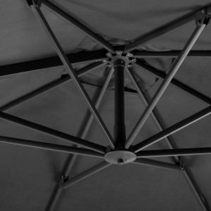 Umbrela de soare Rhodos Twist, antracit, 300 x 300 cm - Img 2