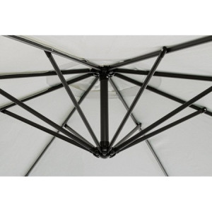 Umbrela de soare Texas, metal/poliester, alb/negru, 260 x 300 cm - Img 2