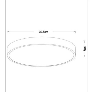 Unar plafoniera LED 24W, diametru 39.5 cm, dimabil 3 trepte, 2700K, acril, metal, alba - Verificat A · Re-Bloom - Img 3