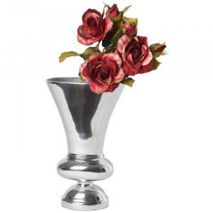 Vaza pentru flori Annetta, argintiu, 37 x 23 x 23 cm