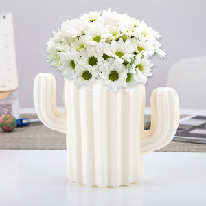 Vaza pentru flori King Style, plastic, alb, 10,5 x 13,5 cm - Img 3