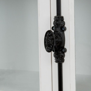Vitrina Florence, lemn masiv, alb, 222 x 136 x 43 cm - Img 4