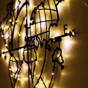 Wallity decor de perete din metal, 65x95 cm, grosime 2mm, piesa agatare inclusa, negru - Verificat A · Re-Bloom - Img 5