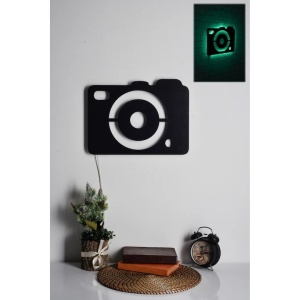 Wallity decor de perete LED Dani, MDF 2.7mm, 40x30 cm, 60 LED/m, adaptor 12V 1A, cablu 375 cm, 20.16W, negru - Verificat A · Re-Bloom