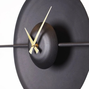 Wallxpert ceas de perete decorativ, otel 100% grosime 1mm, 36x99 cm, mecanism silentios, 1.5 kg, negru - Verificat A · Re-Bloom - Img 3