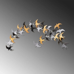 Wallxpert decor de perete din metal pictat manual 137x62 cm, grosime 1.5mm, 2kg, design complex, multicolor - Verificat A · Re-Bloom - Img 5