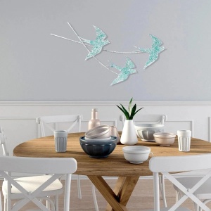 Wallxpert decor de perete metal pictat manual, 70x42 cm, grosime 1.5mm, albastru - Verificat A · Re-Bloom - Img 3