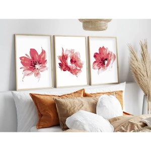Wallxpert set 3 tablouri decorative inramate, 3x50x70 cm, MDF 3mm, cadru lemn solid 2.5 cm, multicolor - Verificat A · Re-Bloom - Img 3