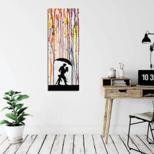 Wallxpert tablou decorativ 30x80 cm, panza 50% bumbac 50% poliester, imprimare digitala, rama lemn 2x3 cm, multicolor - Verificat A · Re-Bloom - Img 5