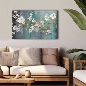 Wallxpert tablou decorativ canvas, 45x70 cm, panza 100% grosime 2.8mm, cadru lemn pin 100%, multicolor - Verificat A · Re-Bloom - Img 2