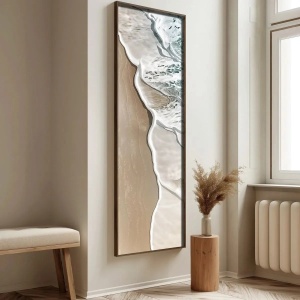 Wallxpert tablou decorativ inramat, 40x120 cm, MDF 3mm, imprimare UV, cadru lemn pin 3.5mm, format panoramic, multicolor - Verificat A · Re-Bloom - Img 2
