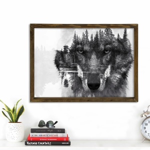 Wallxpert tablou decorativ inramat, 50x70 cm, MDF 3mm, imprimare UV, cadru lemn pin 100% grosime 3.5cm, multicolor - Verificat A · Re-Bloom - Img 2
