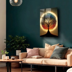 Wallxpert tablou decorativ pe sticla temperata, 70x100 cm, sticla 100% grosime 4mm, imprimare UV, multicolor - Verificat A · Re-Bloom - Img 3