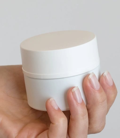 Fehér matt üvegtégely fedéllel AK 50 ml