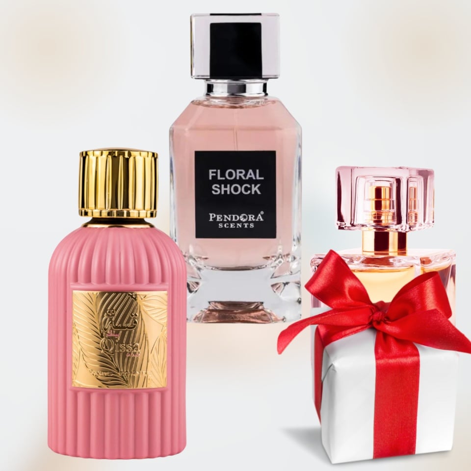 Qissa Pink + Floral Shock+ Parfum Cadou