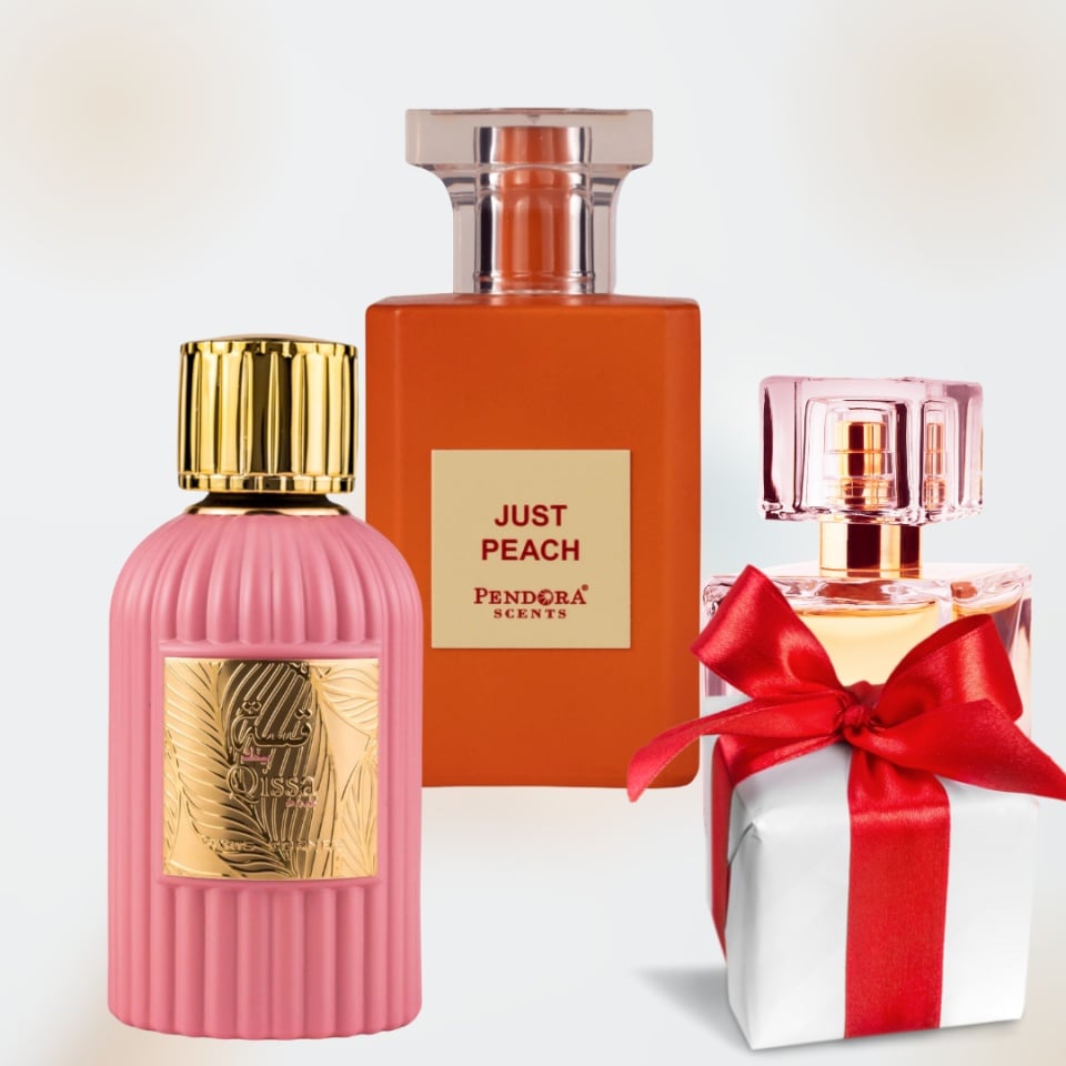 Qissa Pink + Just Peach + Parfum Cadou