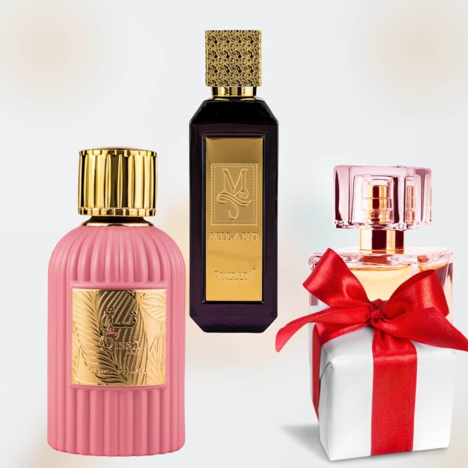 Qissa Pink + Milano Prive + Parfum Cadou