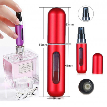 Flacon reincarcabil 5 ML - ROSU