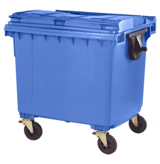 Container deseuri menajere din plastic 1100 l - Albastru