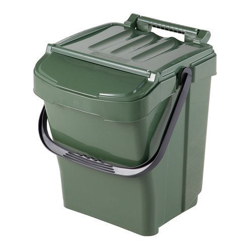 Cos de gunoi pentru sortarea deseurilor, Urba Plus, stivuibil, verde, 40L