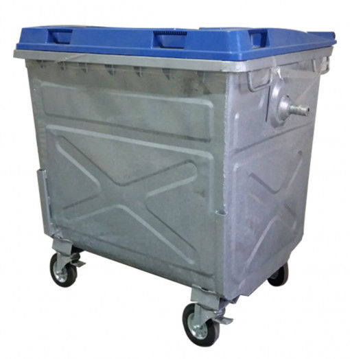 container otel zincat cu capac plastic -1100_litri