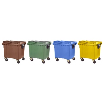 Set Promo Containere 1100 l, Colorate colectare selectiva - Img 2