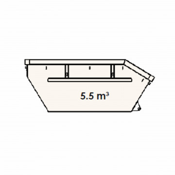 Container metalic Skip Asimetric 5.5m³ - 7.5tone - Img 2