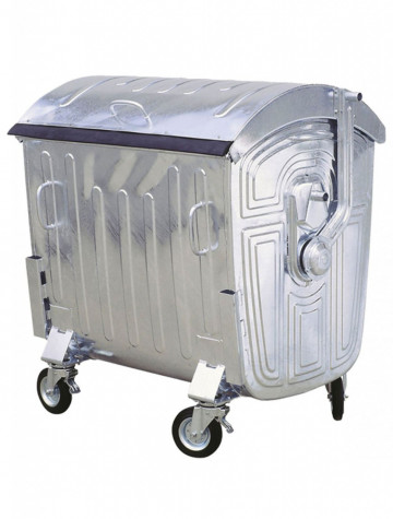 Container gunoi metalic cu capac rotund 1100 l