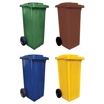 Set Promo 4 Pubele 120 l, Colorate colectare selectiva