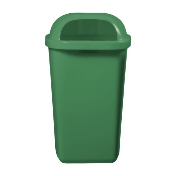 Cos de gunoi stradal cu platbanda pentru stalp, Verde