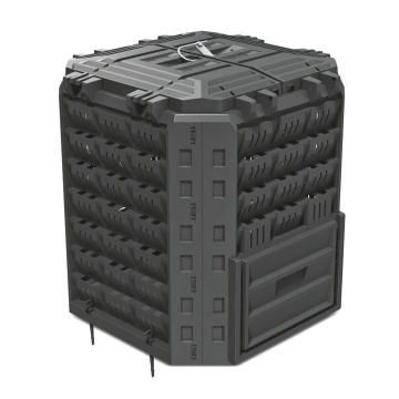 Compostor 300 l din plastic, Negru