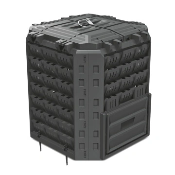 Compostor 300 l din plastic, Negru