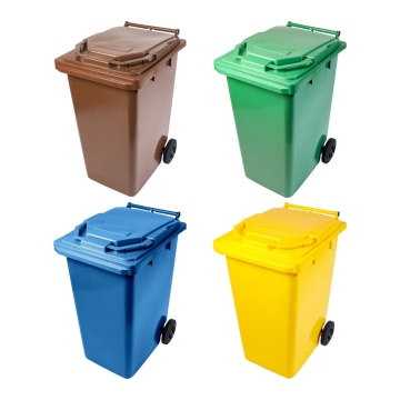Set Promo 4 Pubele 240 l, Colorate colectare selectiva