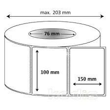260 buc Eticheta alba AWB 100 x 150 mm - Img 3