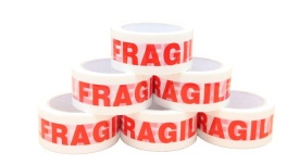 1 buc Banda adeziva FRAGILE SILENT - 48mm x 60m - 1 buc