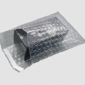 Set 100 buc Punga folie cu bule cu banda adeziva, 250 x 250 mm + 50mm clapeta, 3 straturi 90 gr/mp superprotectie - Img 3