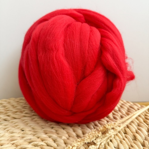 Fir Gigant Lână Merinos - Poppy Red 200 g, 9m