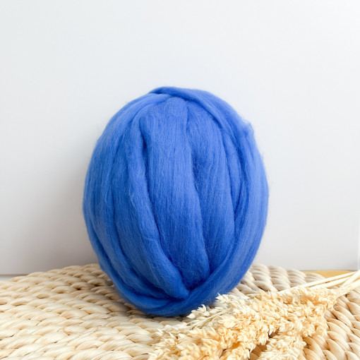 Giant Merino Wool Thread - Azure 200 g, 9m